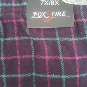 Unisex Loungers 7X/8X Blue Plaid New